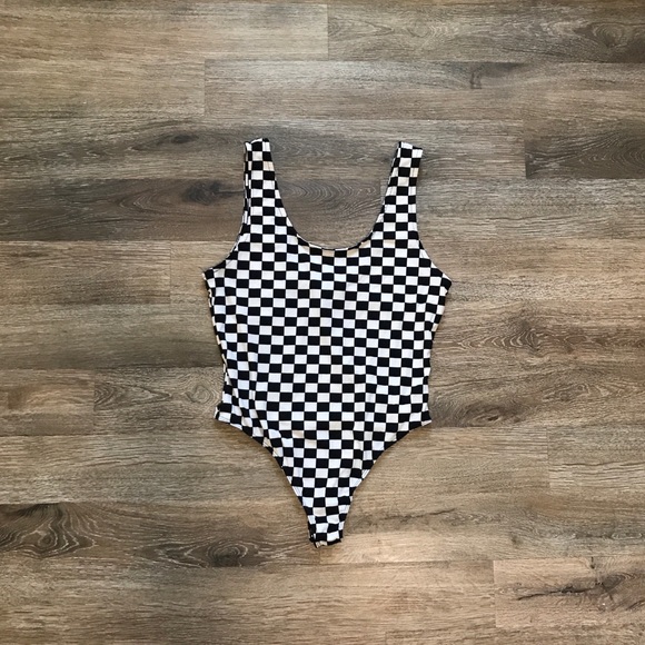 Forever 21 Tops - Forever 21 checkered bodysuit